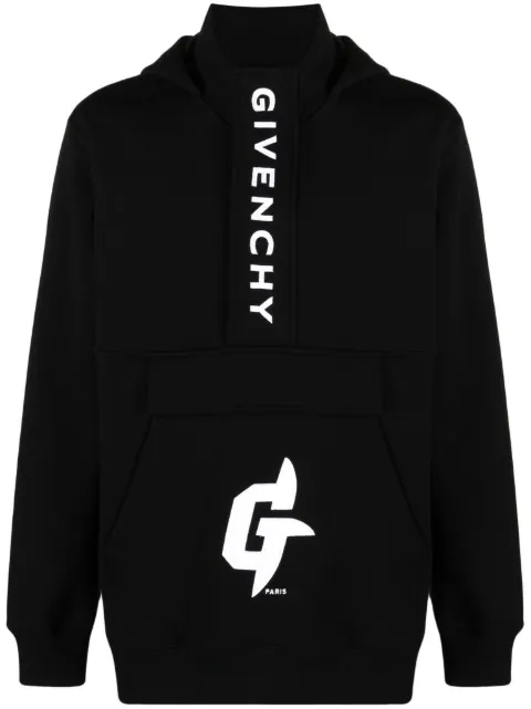 Givenchy logo-print cotton hoodie sweatshirt