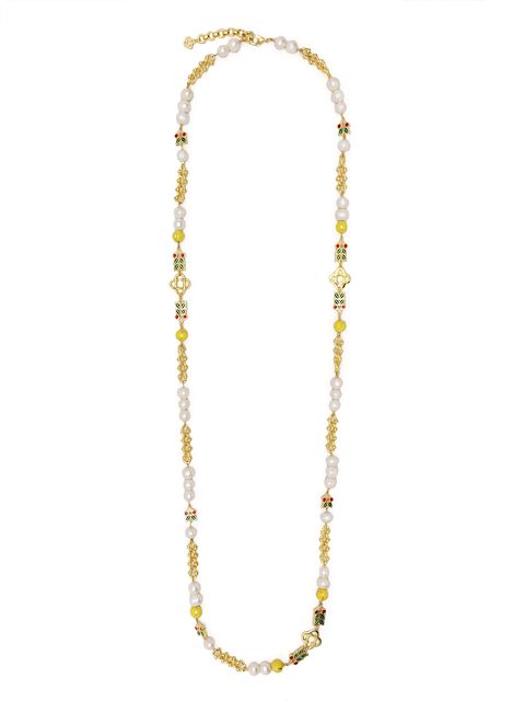 Casablanca collar con detalle de perlas
