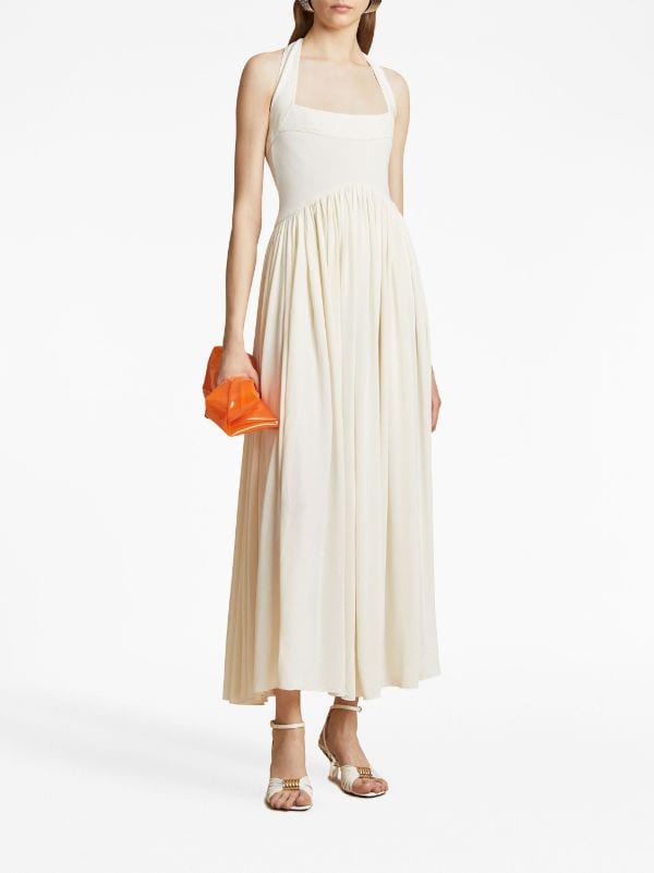 Louis Vuitton Pleated Jersey Long Dress