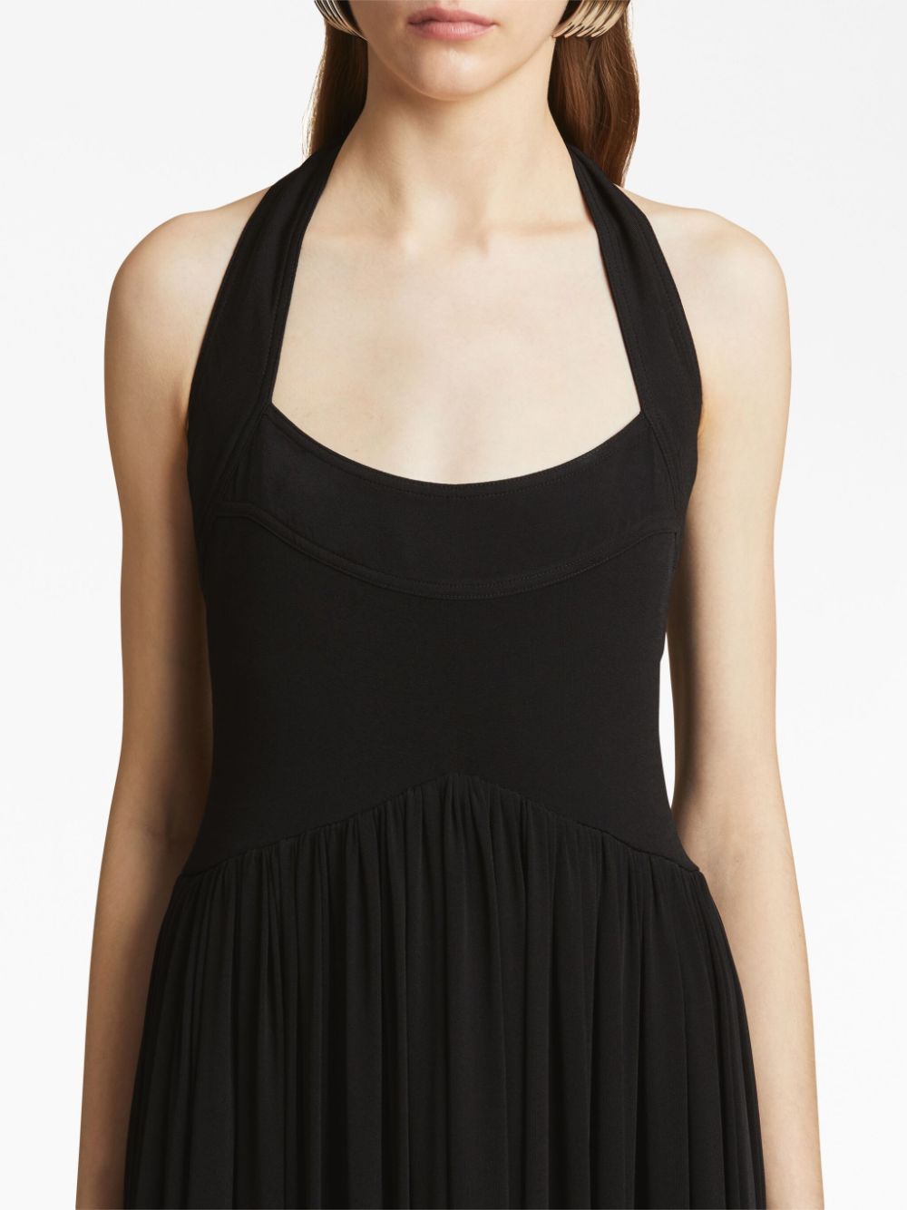 Shop Khaite Marisol Sleeveless Midi Dress In Black