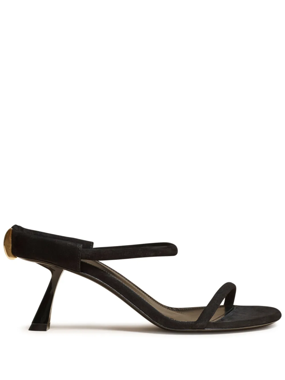Khaite Seigel 65mm Suede Sandals In Black