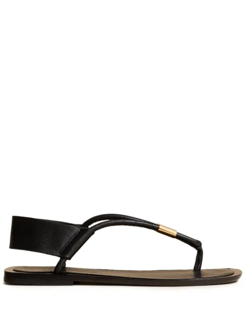 KHAITE Devoe flat leather sandals