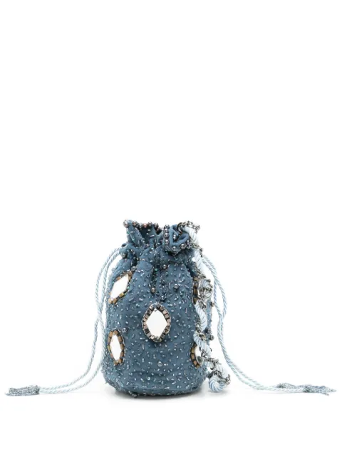 Nannacay Mimi bead-embellished bucket bag