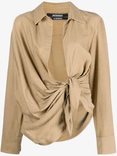 Jacquemus La Chemise Bahia draped shirt