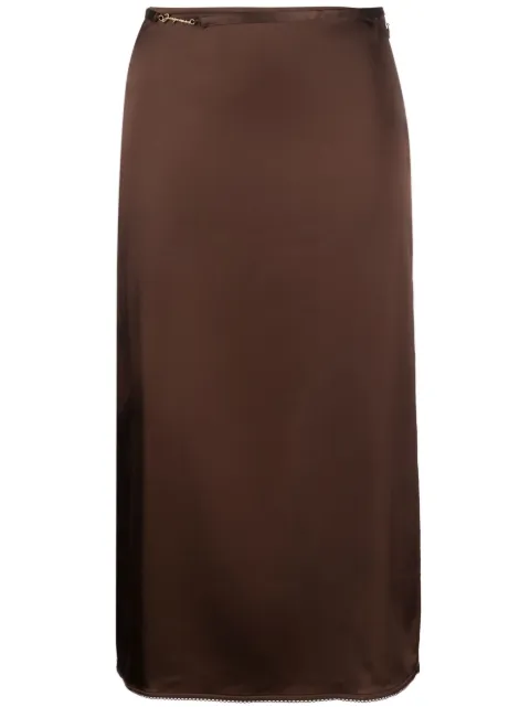 Jacquemus logo-plaque midi skirt