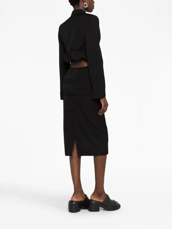 Jacquemus La Veste Croissant クロップド ジャケット | ブラック