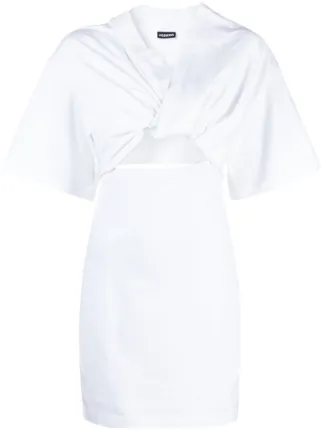 Jacquemus La Robe T-Shirt Bahia cut-out Minidress | White | FARFETCH