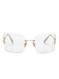 Miu Miu Eyewear MIU MIU RIMLESS SUNGLASSES - Gold