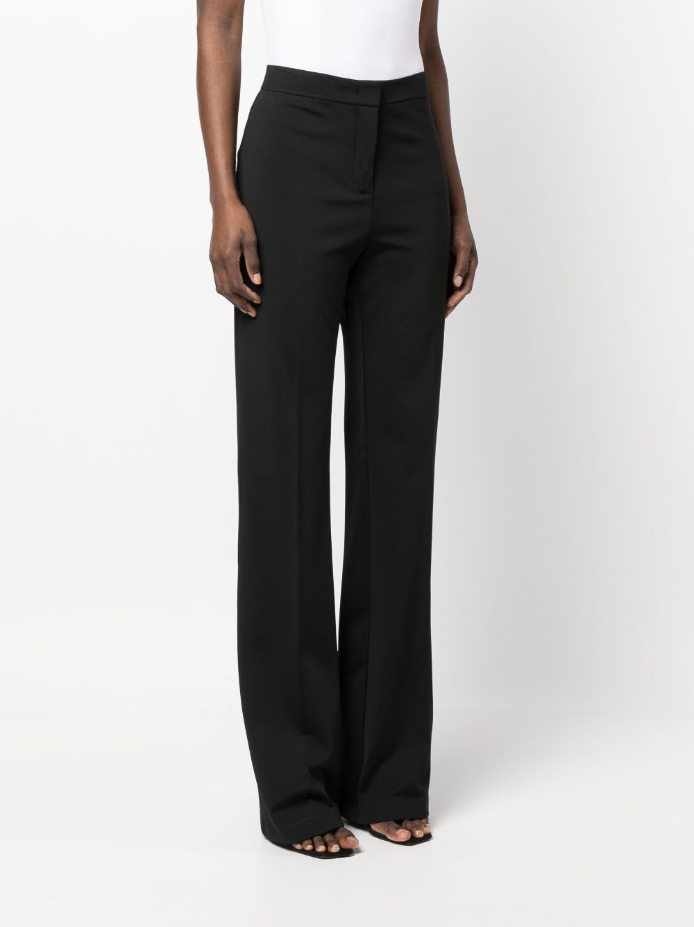 Shop Pinko High-waist Tailored Trousers In Black