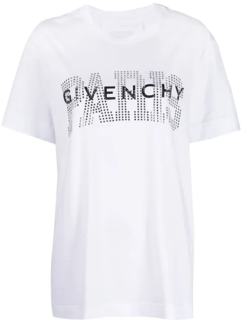 Givenchy rhinestone-embellished logo-print T-shirt