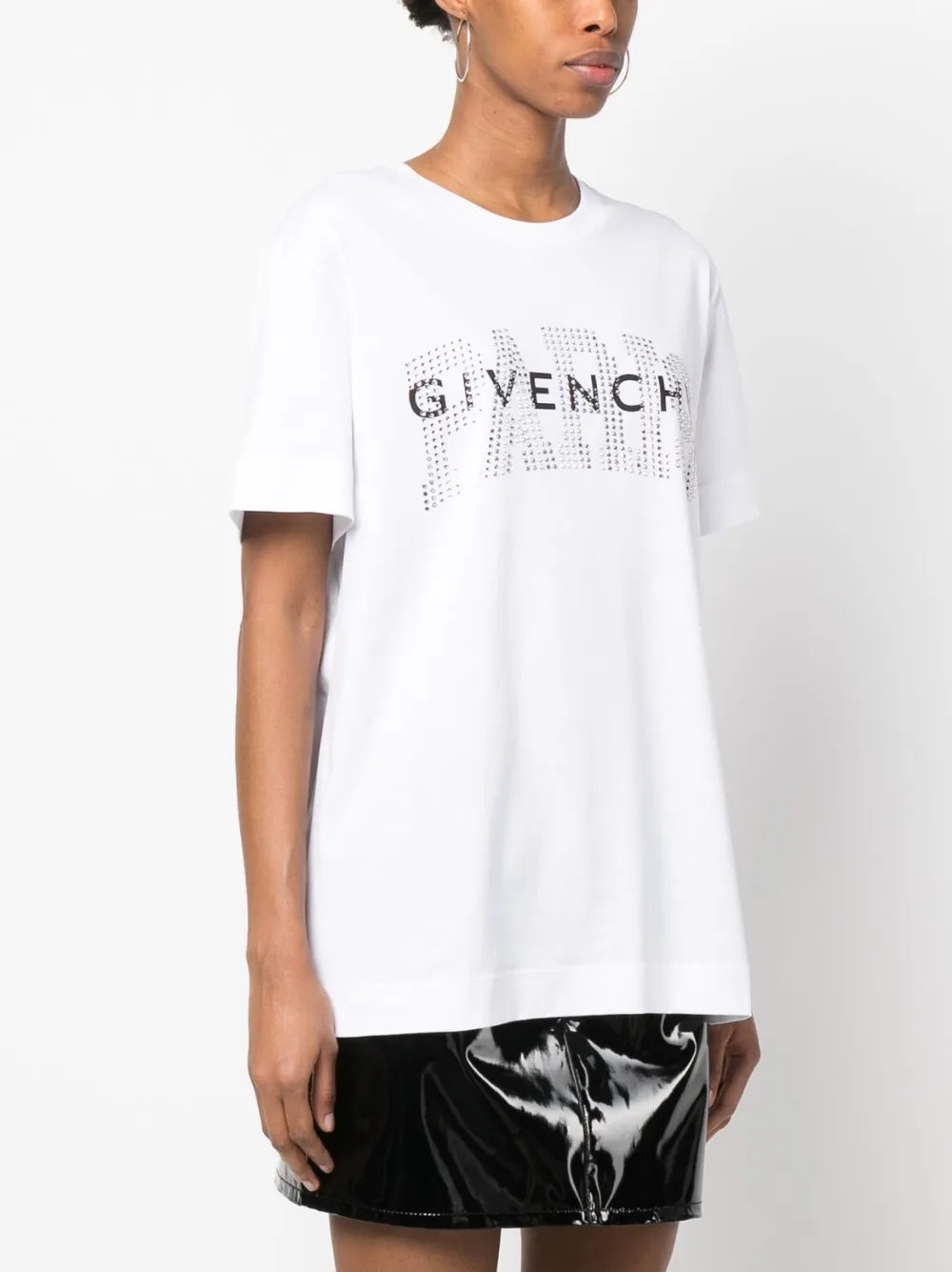 Givenchy T-shirt verfraaid met stras Wit