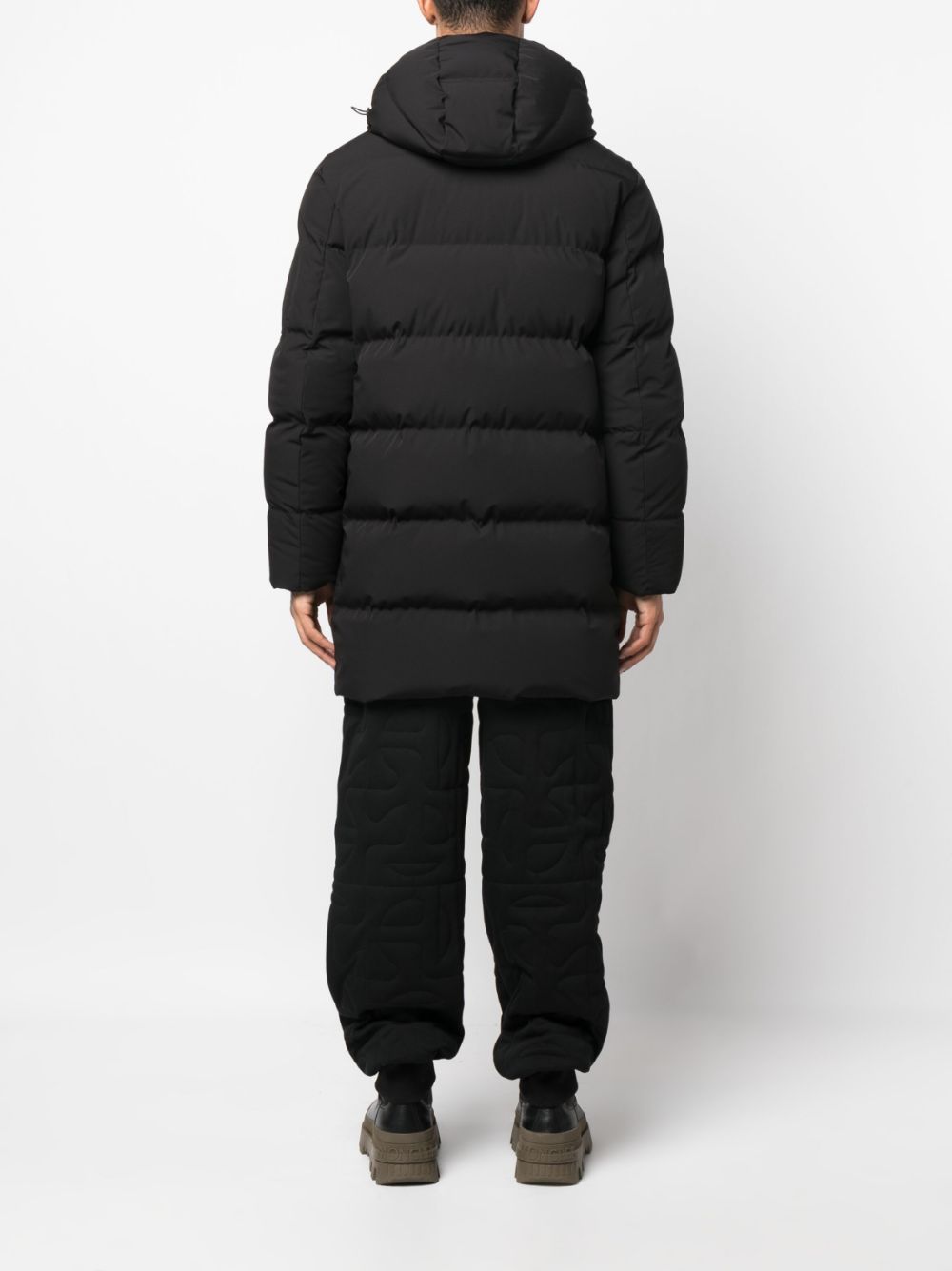 Shop Fay Hooded Padded Coat In Black