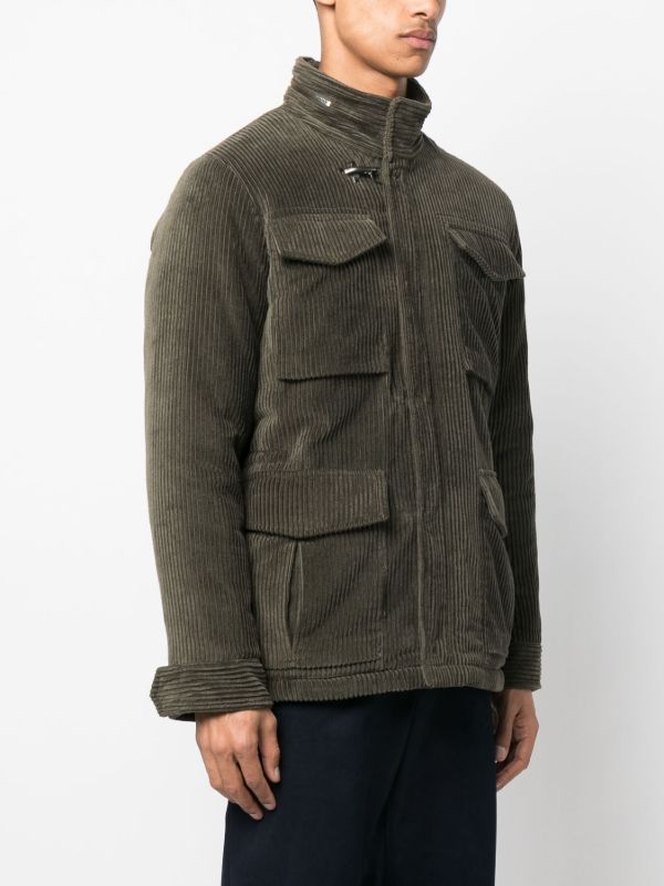 Green corduroy bomber on sale jacket