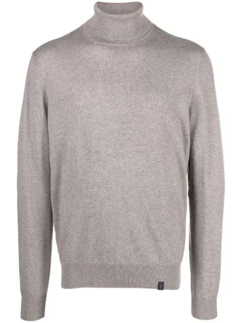 Fay fine-knit roll-neck sweatshirt