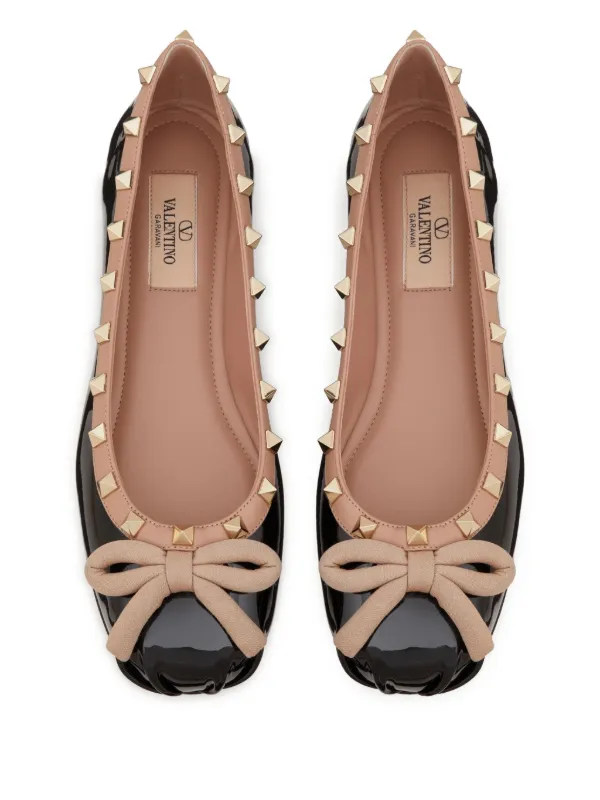 美品VALENTINO GARAVANI/スタッズフラットシューズ Valentino Garavani ロックスタッズ フラットシューズ