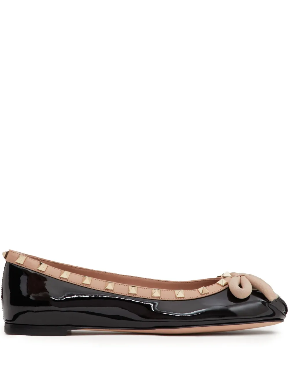 Valentino Garavani Ballerine Rockstud in pelle | nero | Image 1