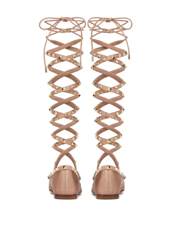 Valentino Garavani ロックスタッズ フラットシューズ | ピンク