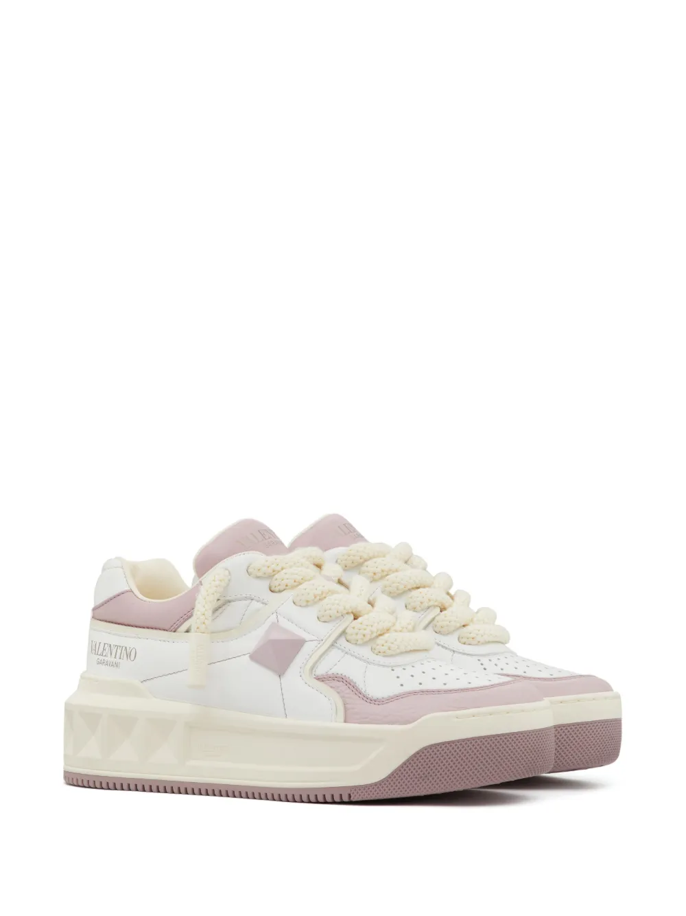 Valentino Garavani One Stud sneakers met studs - Wit