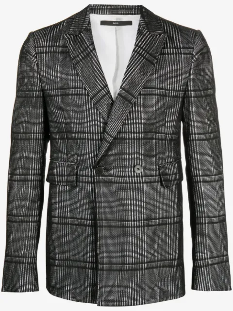 SAPIO plaid-check print cotton blazer