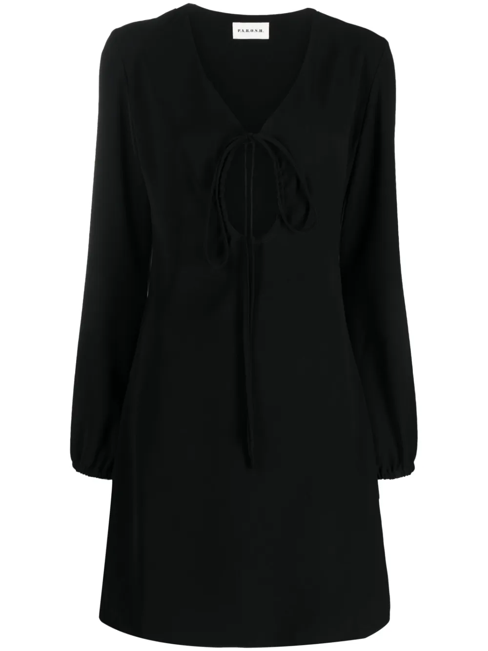 P.A.R.O.S.H. Abito V-neck keyhole dress - Black