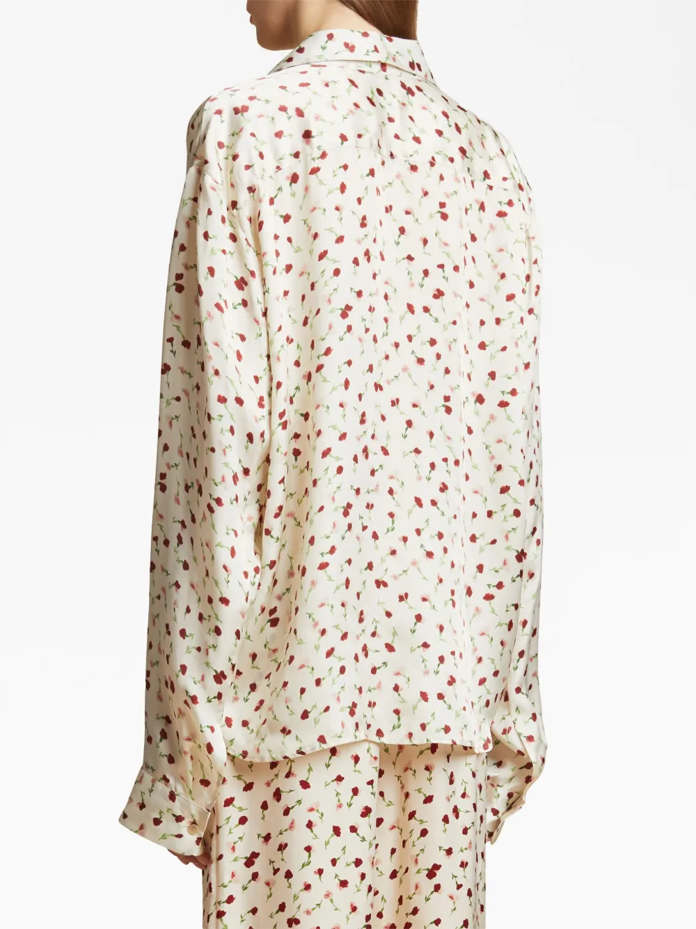 Khaite Hemd Mit Rosen-print In Neutrals