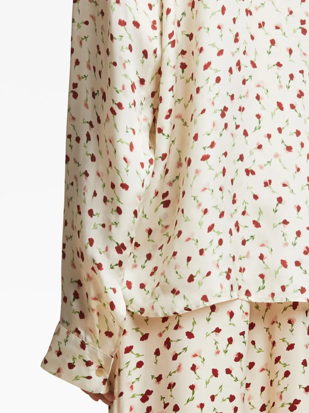 Khaite Hemd Mit Rosen-print In Neutrals