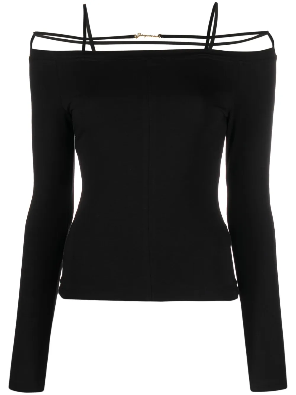 Shop Jacquemus Le T-shirt Sierra Cotton Top In Black