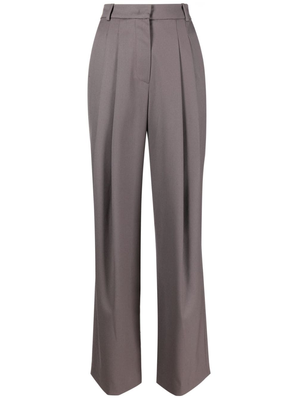 LOW CLASSIC PLEATED WOOL-BLEND TROUSERS