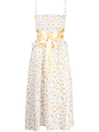 Reformation Miles リネンドレス | ホワイト | FARFETCH JP
