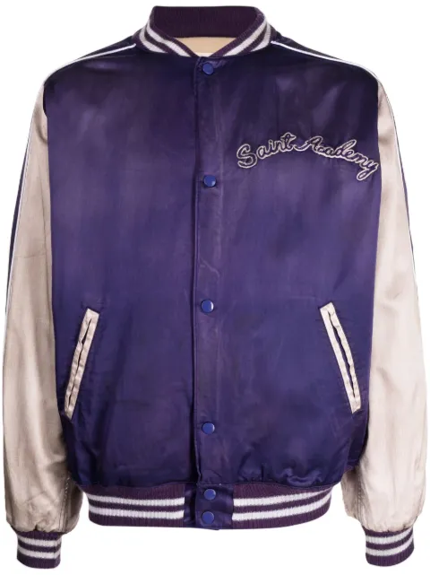 SAINT MXXXXXX logo-embroidered bomber jacket