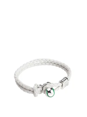 Pandora white deals leather double bracelet