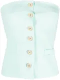 PINKO strapless button-up top - Green