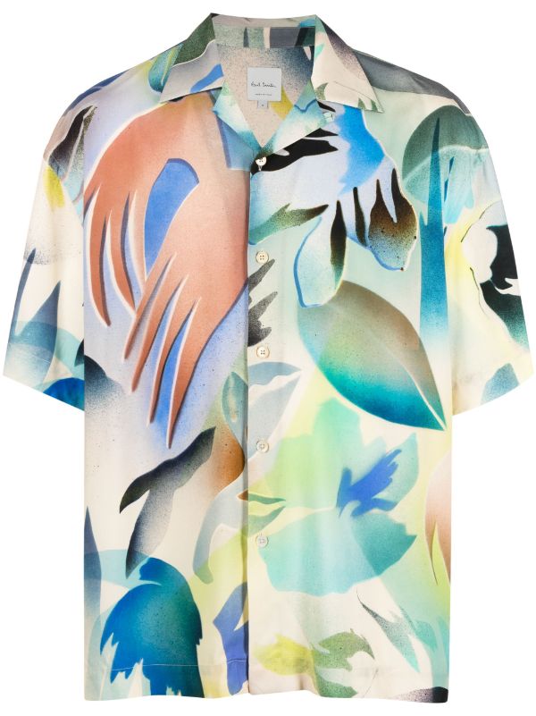 Paul Smith abstract-print short-sleeved Shirt - Farfetch