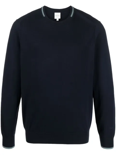 Paul Smith - stripe-detail organic-cotton jumper