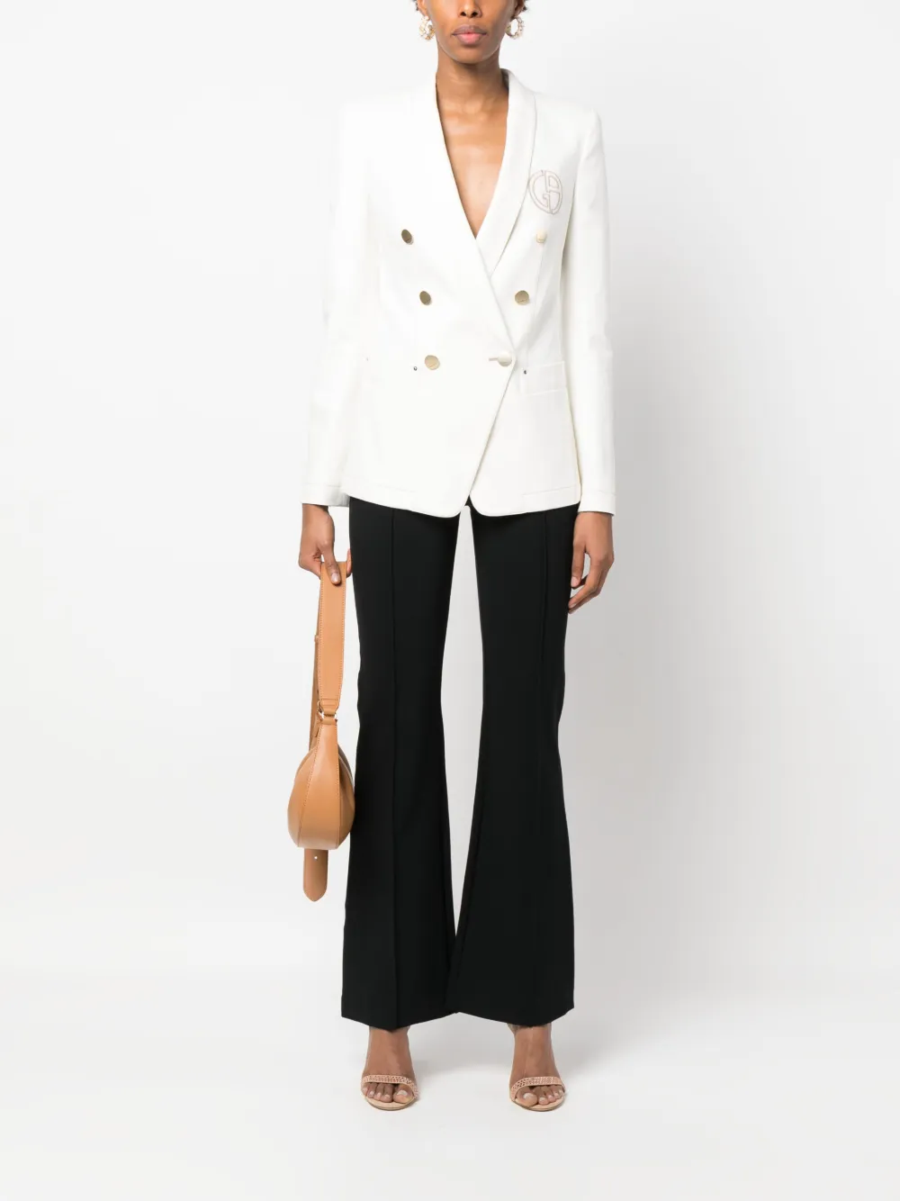 Giorgio Armani Blazer met enkele rij knopen - Beige