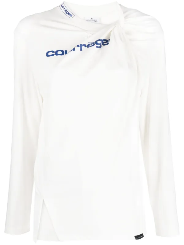 【関税込み】Courreges ホワイト アシンメトリ トップス Courrèges ダブルレイヤー トップ | ホワイト | FARFETCH JP