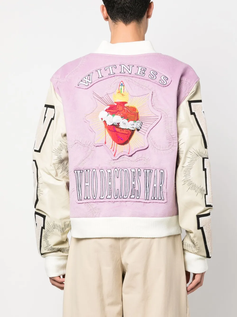 Who Decides War Namesake Varsity Jacket Farfetch