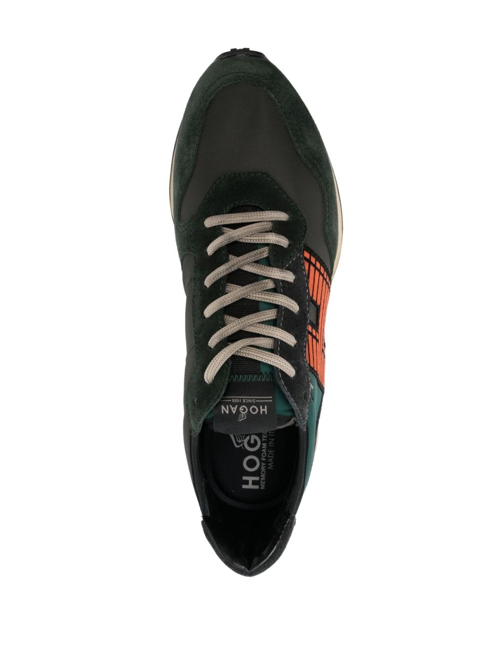 Shop Hogan H601 Low-top Sneakers In Green