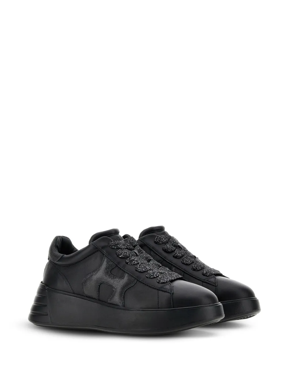 Hogan H562 panelled lace-up sneakers - Zwart