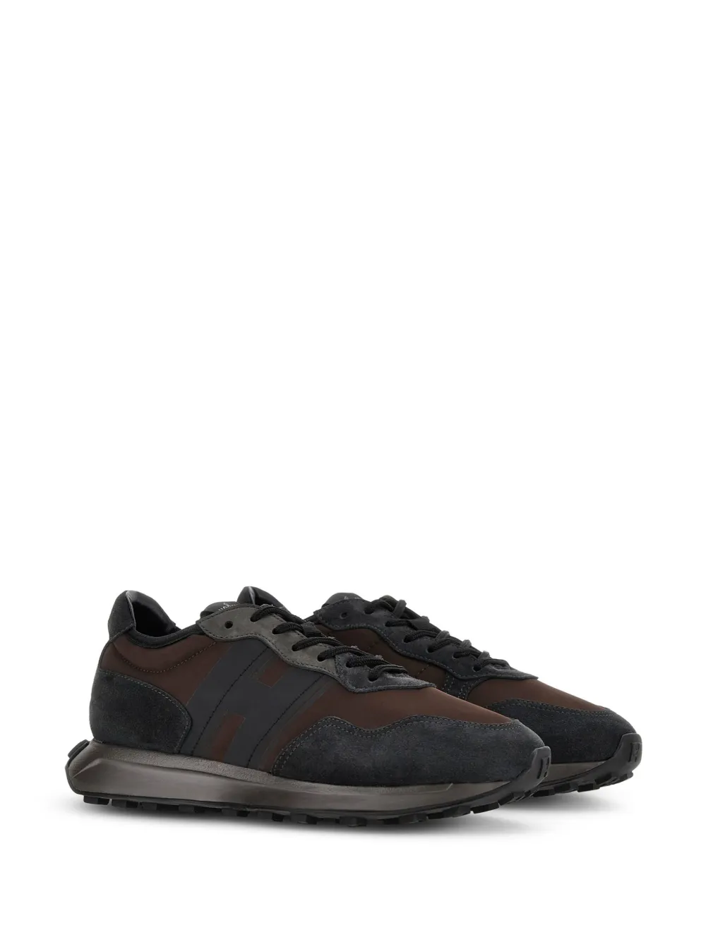 Hogan H601 panelled stitched sneakers - Zwart