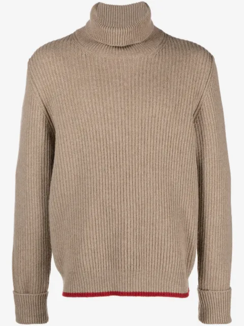 Fay ribbed-knit roll-neck sweatshirt
