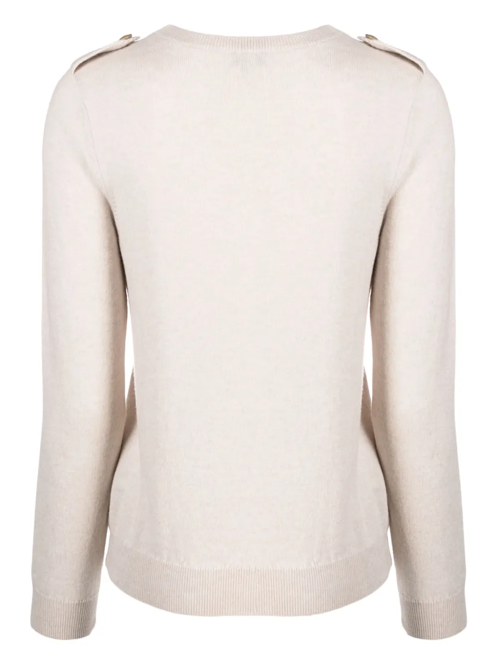 Fay epaulette-embellished cashmere jumper - Beige