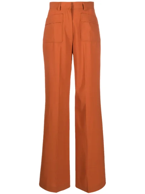 Fay pantalon palazzo à plis marqués 