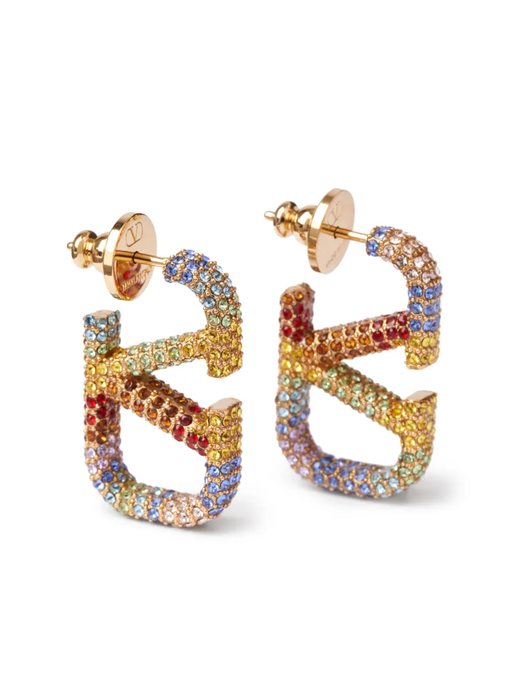 Valentino Garavani Vロゴ シグネチャー クリスタル ピアス - Farfetch