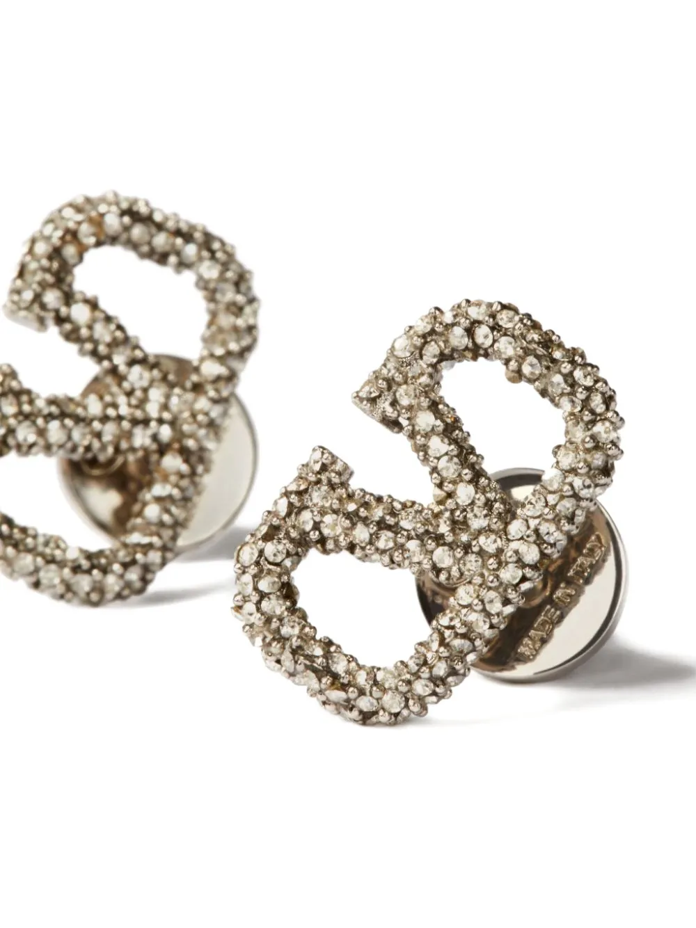 VLogo Signature crystal-embellished earrings