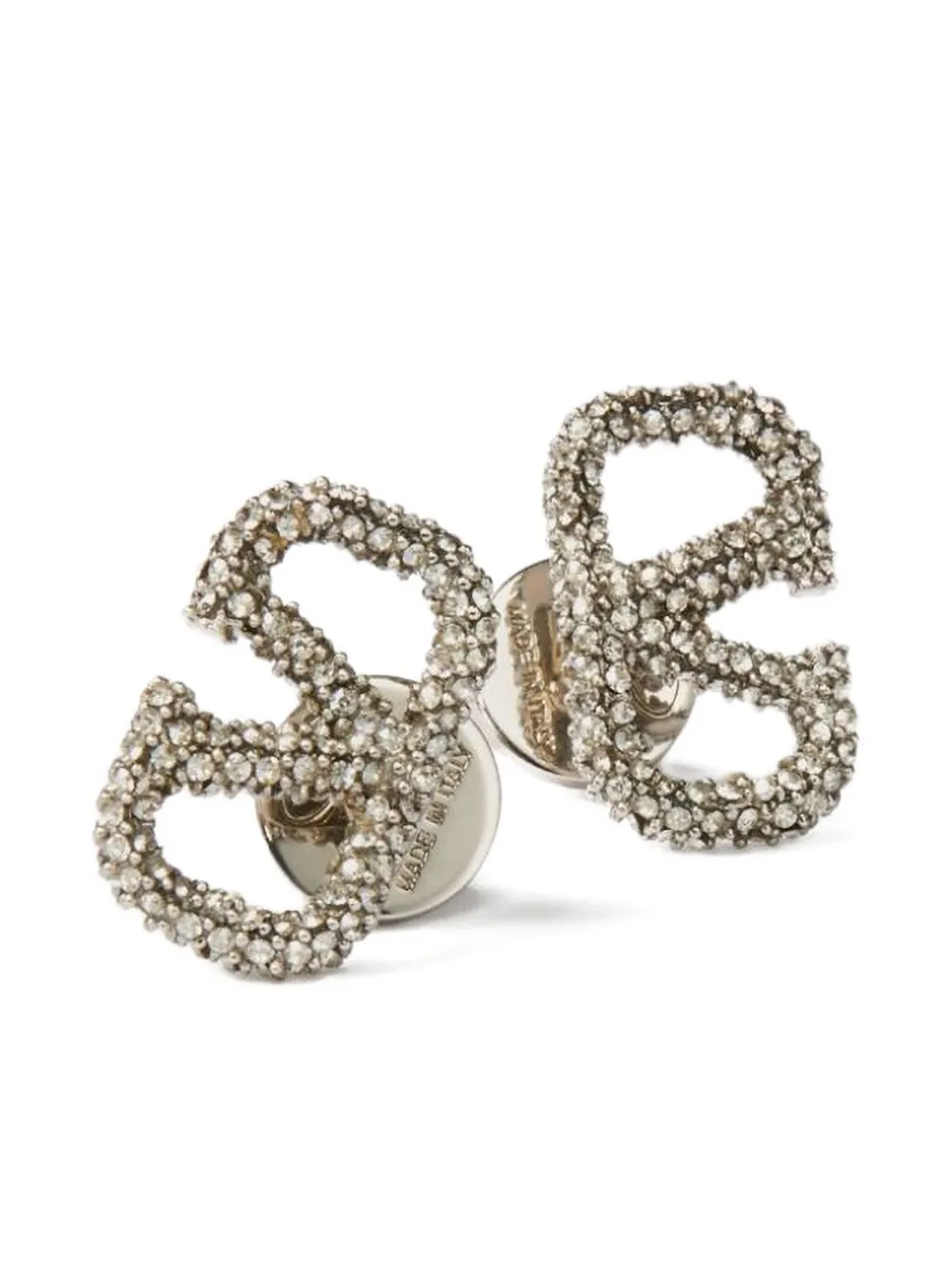 VLogo Signature crystal-embellished earrings