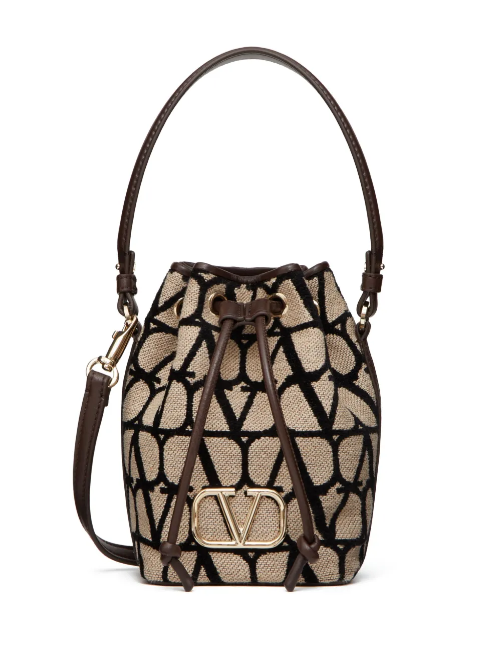 Valentino Garavani mini Toile Iconographe bucket bag - Neutrals