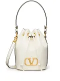 Valentino Garavani mini VLogo Signature leather bucket bag - White