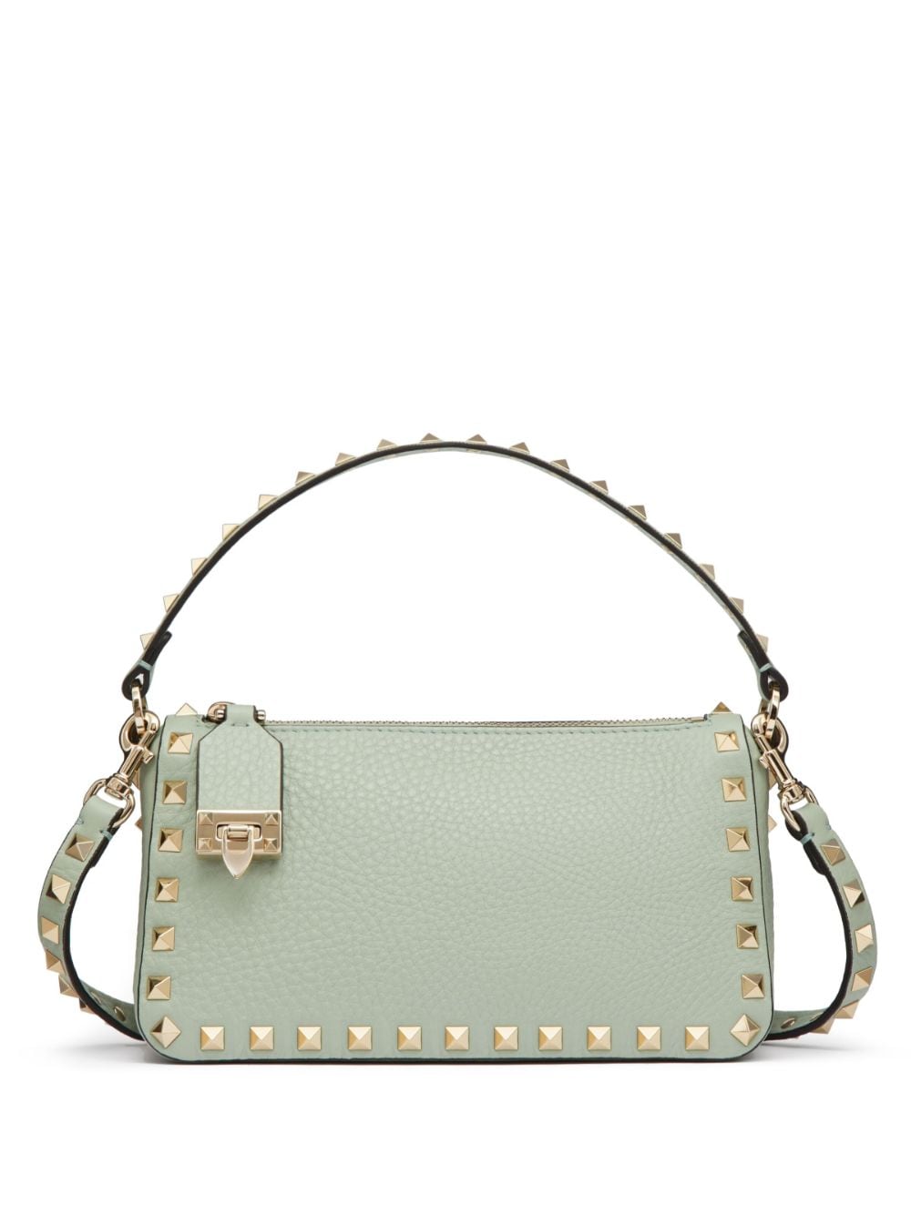 Valentino Green Smooth Leather Rockstud Mini Backpack Bag