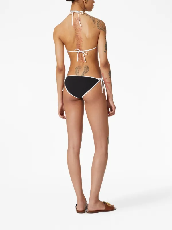 Valentino Garavani VLogo Signature Halterneck Bikini Black